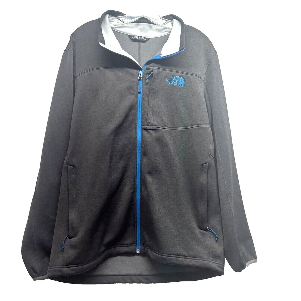 The North Face Men's Large Grey Full Zip Polyester Blend Jacket (A3)